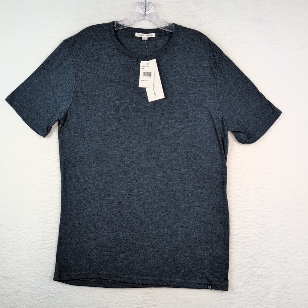 Threads 4‎ Thought Men's Triblend Crew Neck T-Shirt Blue Size M Tall NWT